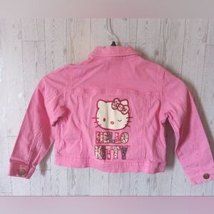Hello Kitty Pink, Graphic Denim Jacket Girls Size 5